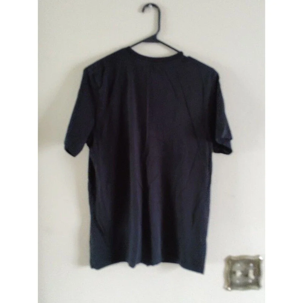 Men's Nike Brushstroke Multicolor Logo Black Cotton T Shirt Size M